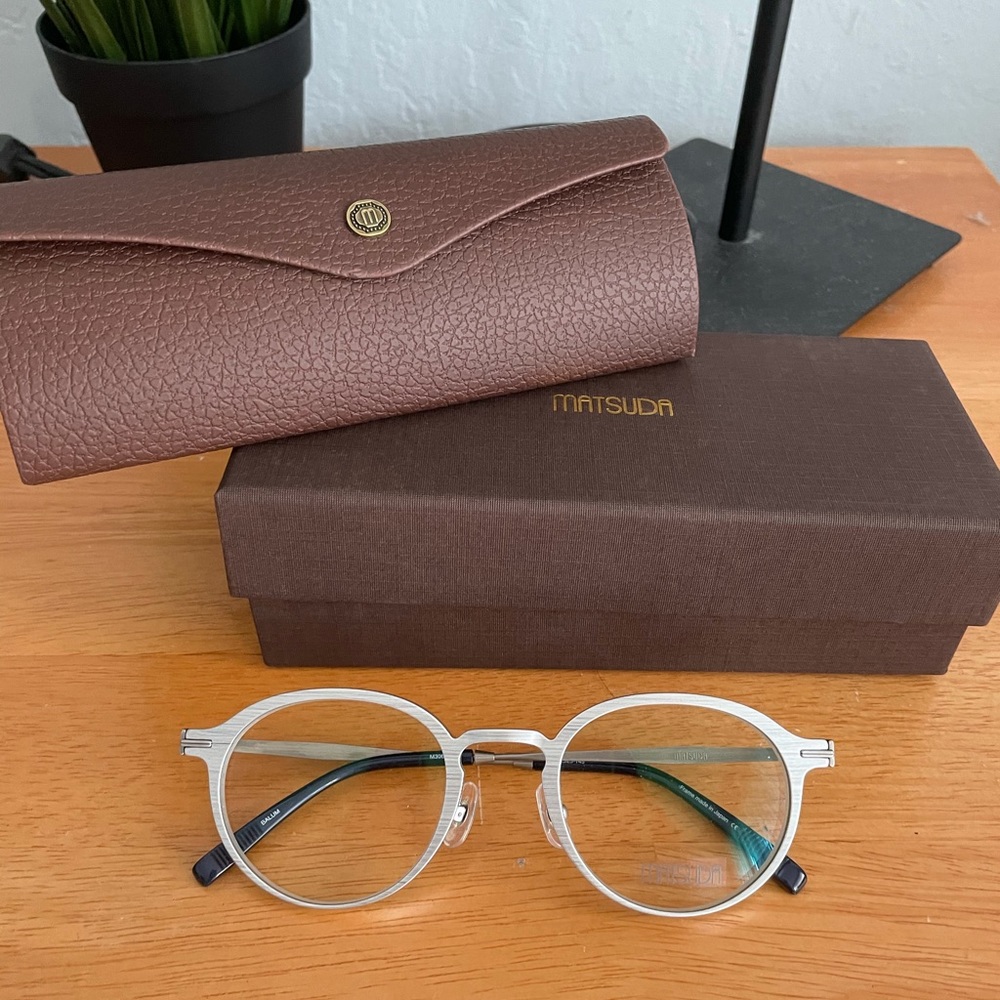 Matsuda M3068 Round Optical, Brushed Aluminum